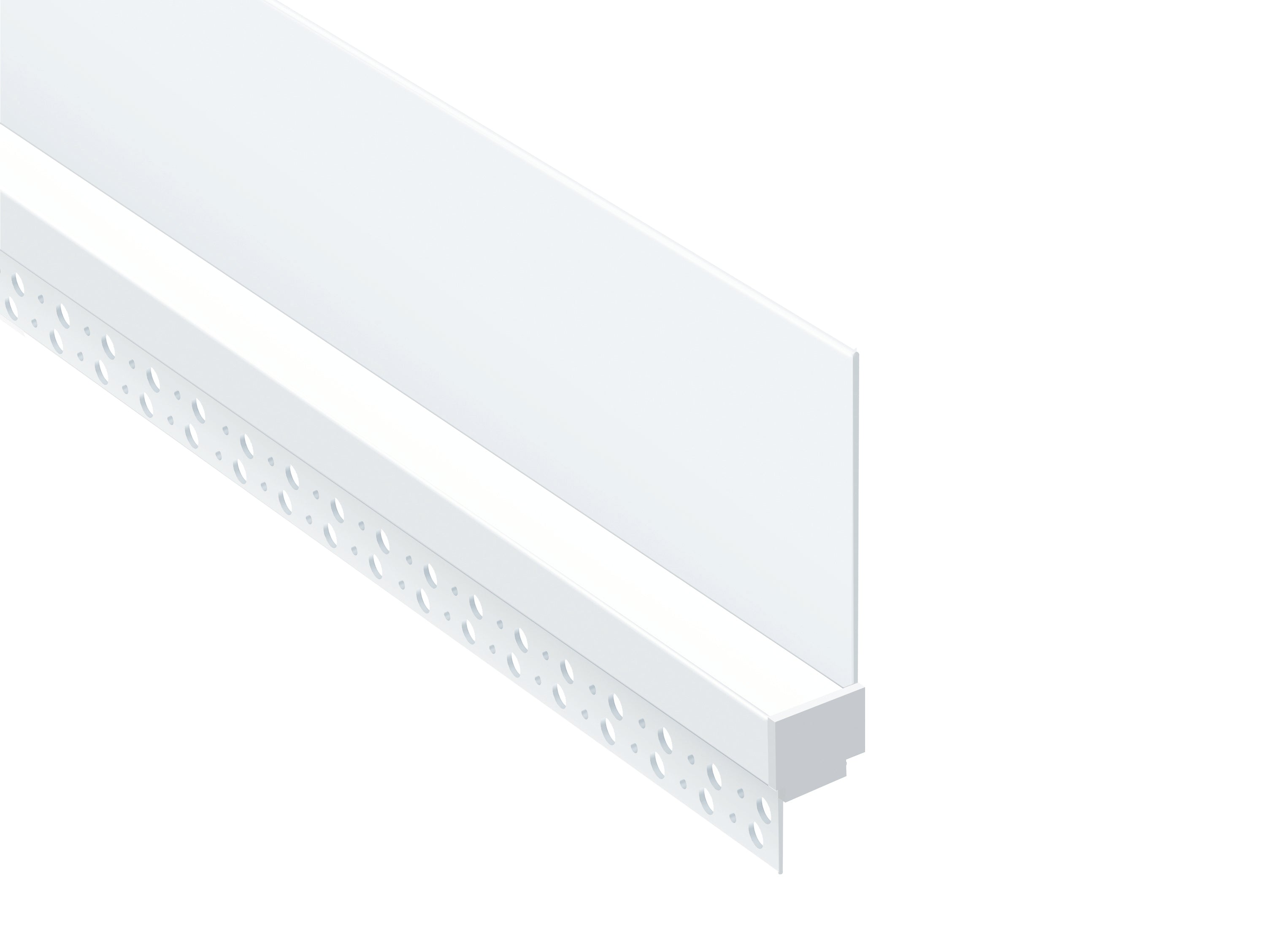 WALL WASHER - GL 085 White Aluminum Channel + Milky Diffuser - 94"