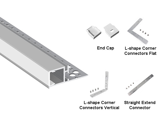 Engineered for narrow-gap linear lighting in ceilings, featuring a compact profile and easy installation.