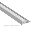 GL LED Cove H GLB L550B Silver Aluminum Channel with Milky Diffuser produces soft indirect lighting with smooth, even distribution. Built from high-quality anodized aluminum for lasting durability, it’s ideal for architectural coves, ceilings, and accent lighting.
