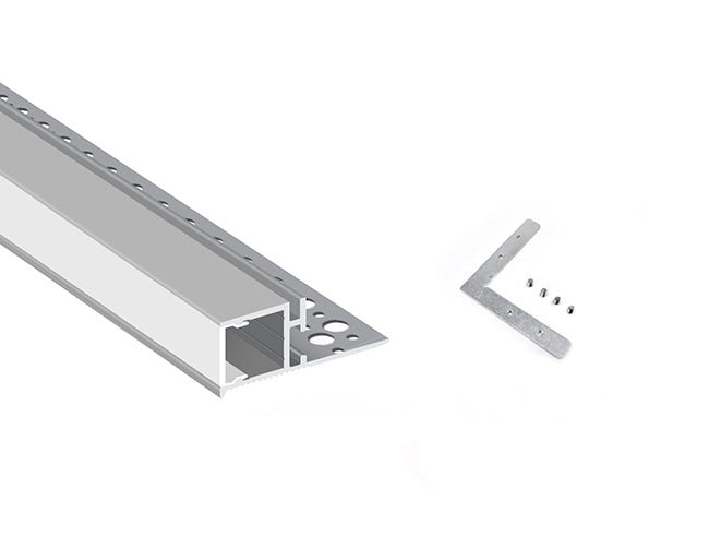COVE V - GLB L507C Silver Aluminum Channel + Milky Diffuser - 94"