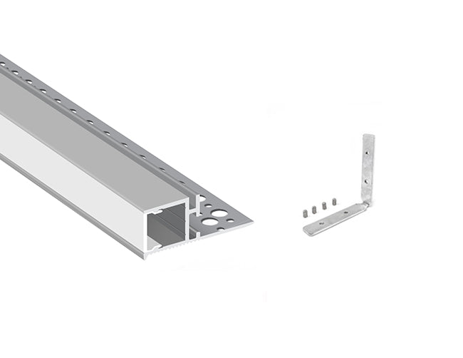 COVE V - GLB L507C Silver Aluminum Channel + Milky Diffuser - 94"