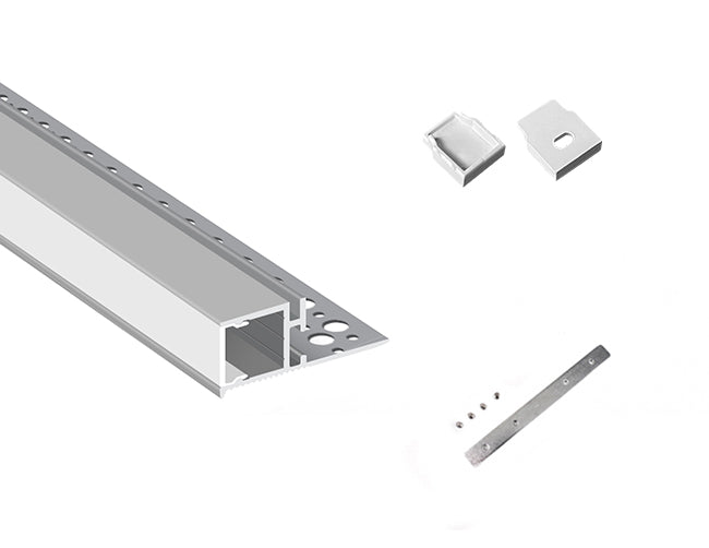 COVE V - GLB L507C Silver Aluminum Channel + Milky Diffuser - 94"