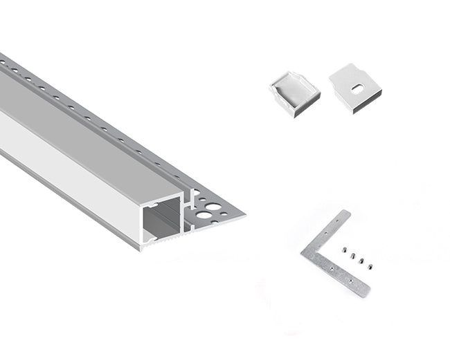 COVE V - GLB L507C Silver Aluminum Channel + Milky Diffuser - 94"