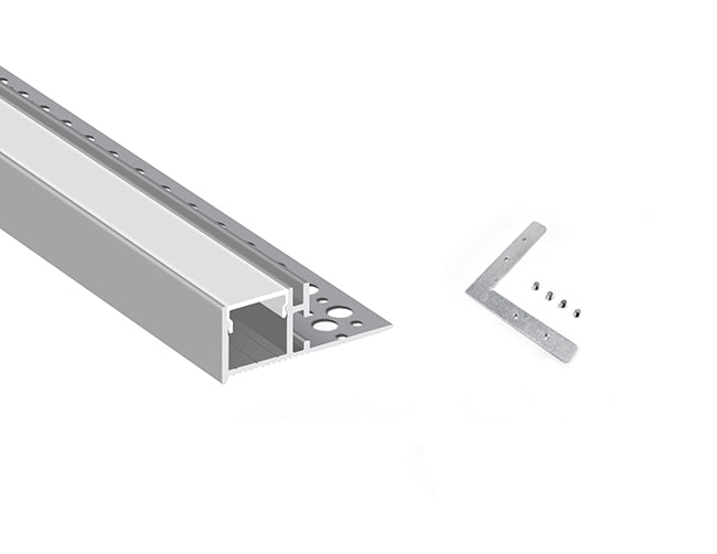 COVE H - GLB L550B Silver Aluminum Channel + Milky Diffuser - 94"