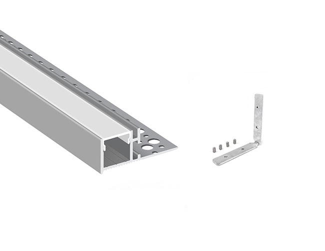 COVE H - GLB L550B Silver Aluminum Channel + Milky Diffuser - 94"