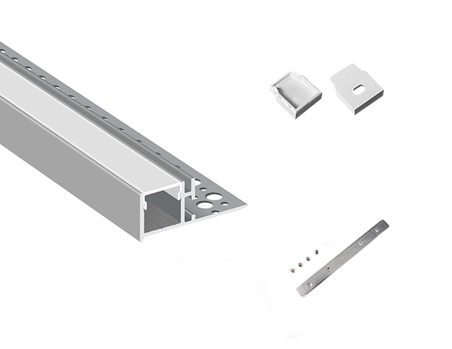 COVE H - GLB L550B Silver Aluminum Channel + Milky Diffuser - 94"