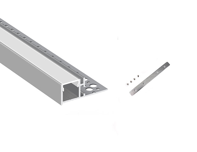 COVE H - GLB L550B Silver Aluminum Channel + Milky Diffuser - 94"