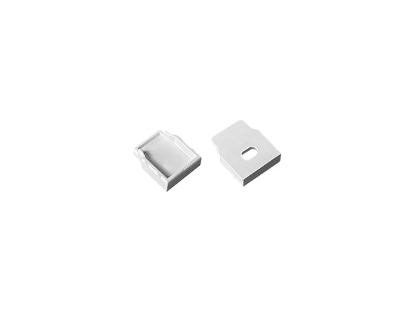 Aluminum Channel Accessories - GLBL507C-GLBL550B End Caps - Grey (pair)