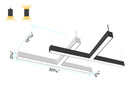 Modular GL L8070 T-shape linear light offering flexible lighting direction—down only or up and down—with color options.