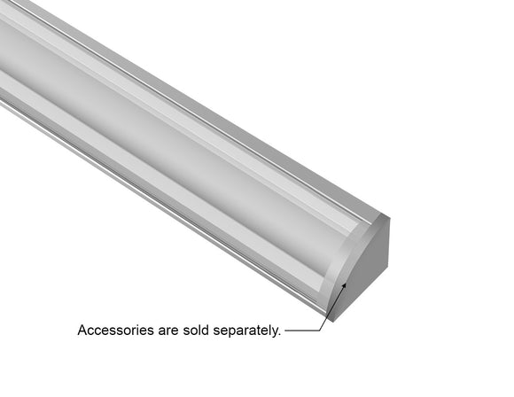 GL LED Round Corner S SL GLQ-1619 Silver Aluminum Channel with Clear Diffuser provides bright, defined illumination through its sleek rounded form. Built with high-quality anodized aluminum for lasting performance, it’s ideal for precise and clean LED strip lighting setups.