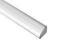 ROUND CORNER-S-SL - GLQ 1619 Silver Aluminum Channel + Milky Diffuser - 94" - 2