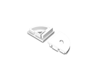 Aluminum Channel ROUND CORNER-S-SL Accessories - GLQ 1619 End Caps (pair) - 0
