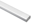 SLIM FLAT - GLQ 1709 Silver Aluminum Channel + Milky Diffuser -94" - 2