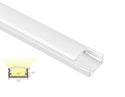 SLIM FLAT - GLQ 1709 White Aluminum Channel + Milky Diffuser - 94" - 1