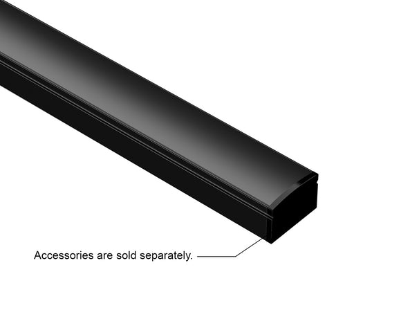 GL LED Slim Flat SL GLQ-1711 Black Aluminum Channel with Black Diffuser features a refined anodized finish that delivers soft, elegant illumination. Designed for excellent heat dissipation and durability, it’s ideal for contemporary LED lighting installations with a minimalist look.