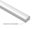 GL LED Slim Flat SL GLQ-1711 Silver Aluminum Channel with Milky Diffuser features a sleek anodized design for smooth, even light distribution. Engineered for superior heat dissipation and long-lasting durability, it’s ideal for modern LED strip lighting installations requiring a professional finish.