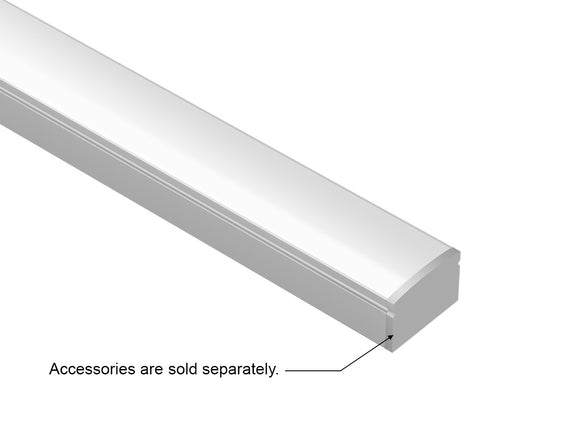 GL LED Slim Flat SL GLQ-1711 Silver Aluminum Channel with Milky Diffuser features a sleek anodized design for smooth, even light distribution. Engineered for superior heat dissipation and long-lasting durability, it’s ideal for modern LED strip lighting installations requiring a professional finish.