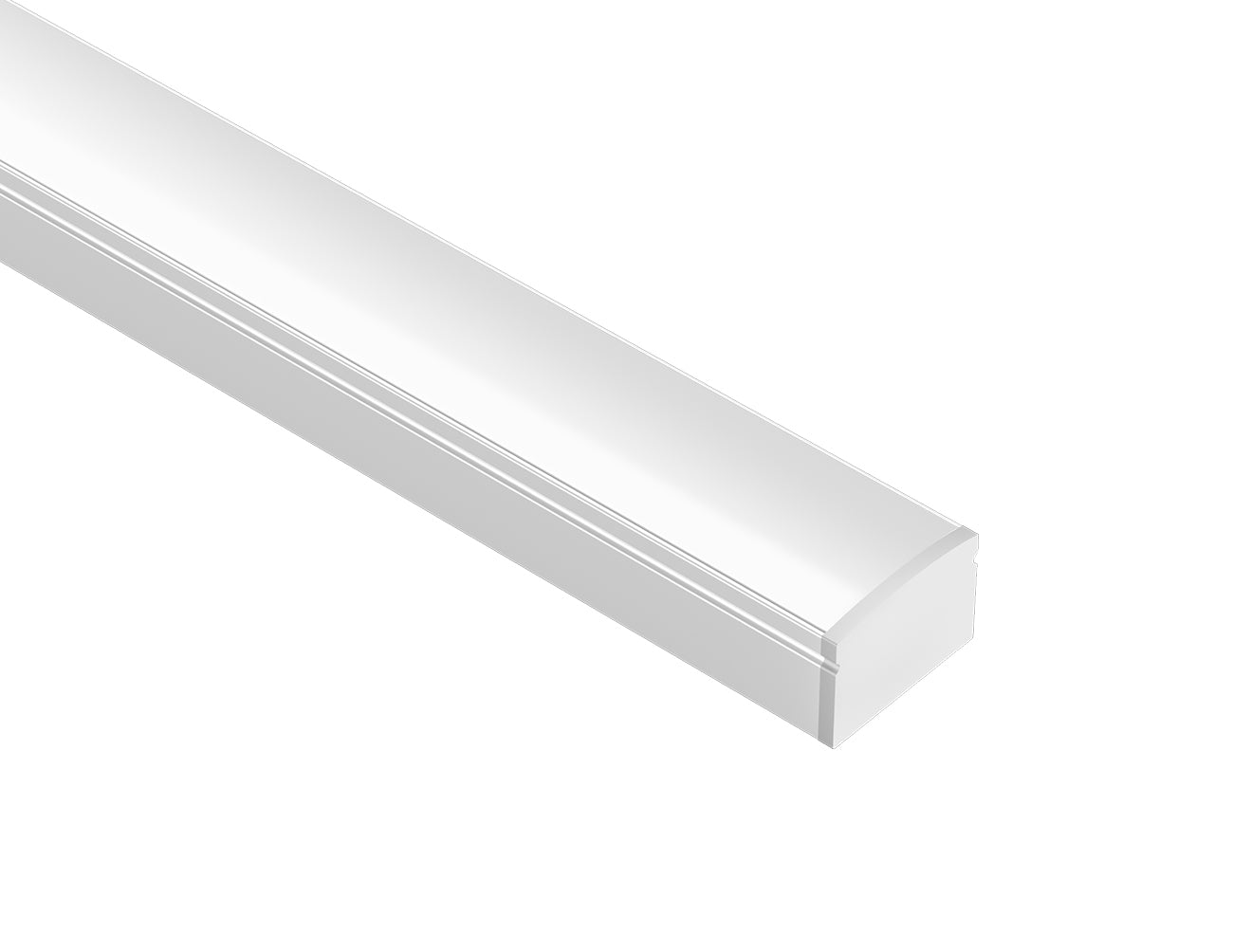 SLIM FLAT-SL - GLQ 1711 White Aluminum Channel + Milky Diffuser - 94"