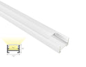 SLIM FLAT-SL - GLQ 1711 White Aluminum Channel + Milky Diffuser - 94" - 1