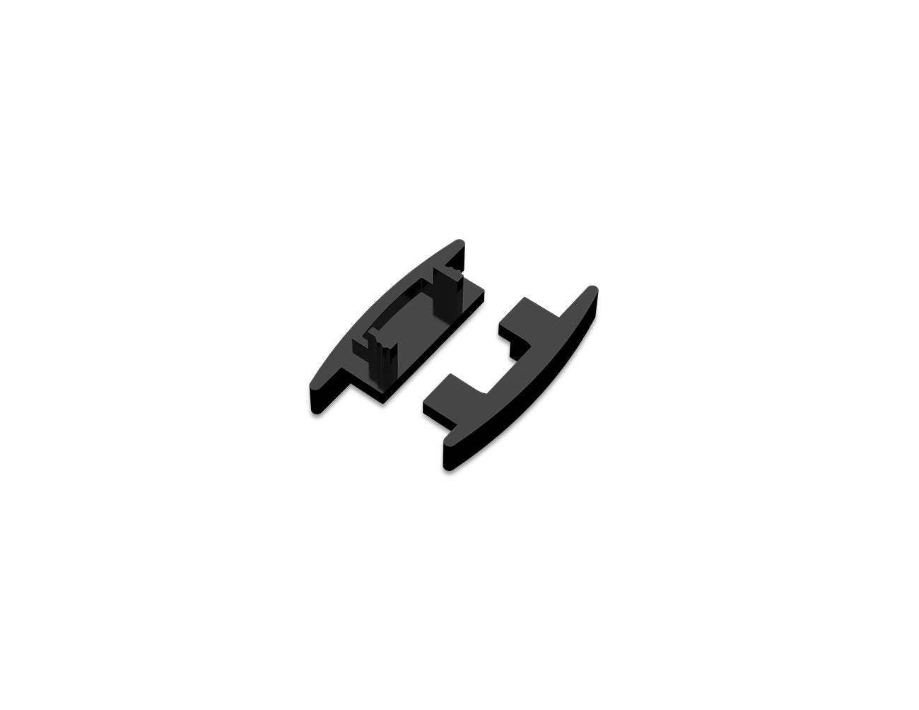Aluminum Channel SLIM SHALLOW RECESS Accessories - GLQ 2309 End Caps (pair)