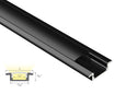 SLIM SHALLOW RECESS - GLQ 2309 Black Aluminum Channel +Black Diffuser - 94" - 1