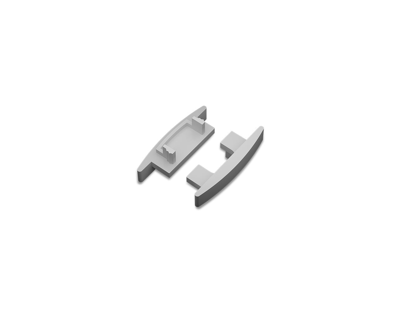 Aluminum Channel SLIM SHALLOW RECESS Accessories - GLQ 2309 End Caps (pair)