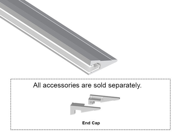 Indirect lighting aluminum channel with slim triangular profile for modern under cabinet and architectural LED strip lighting