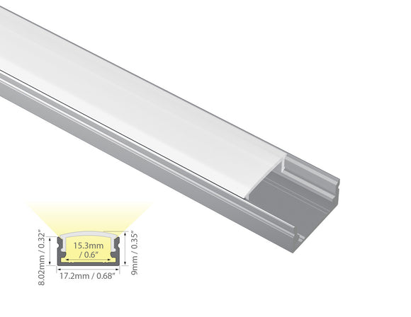Dimensions of the GLQ 1709 aluminum channel.