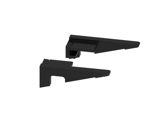 Aluminum Channel SLIM TRIANGLE INDIRECT PROFILE Accessories - GLQ 2207B End Caps (pair)