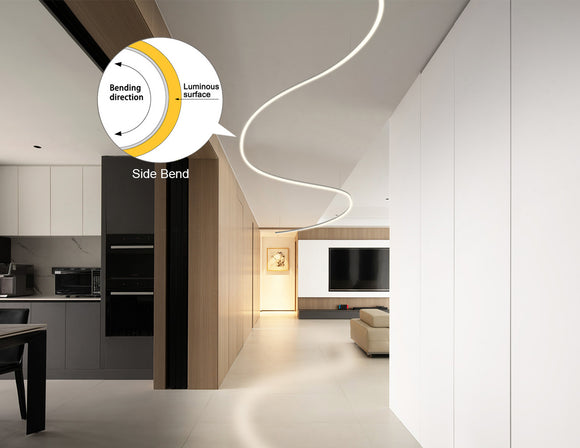 GLY 2425 Bendable LED Aluminium Channel is a hand side-bendable LED profile.