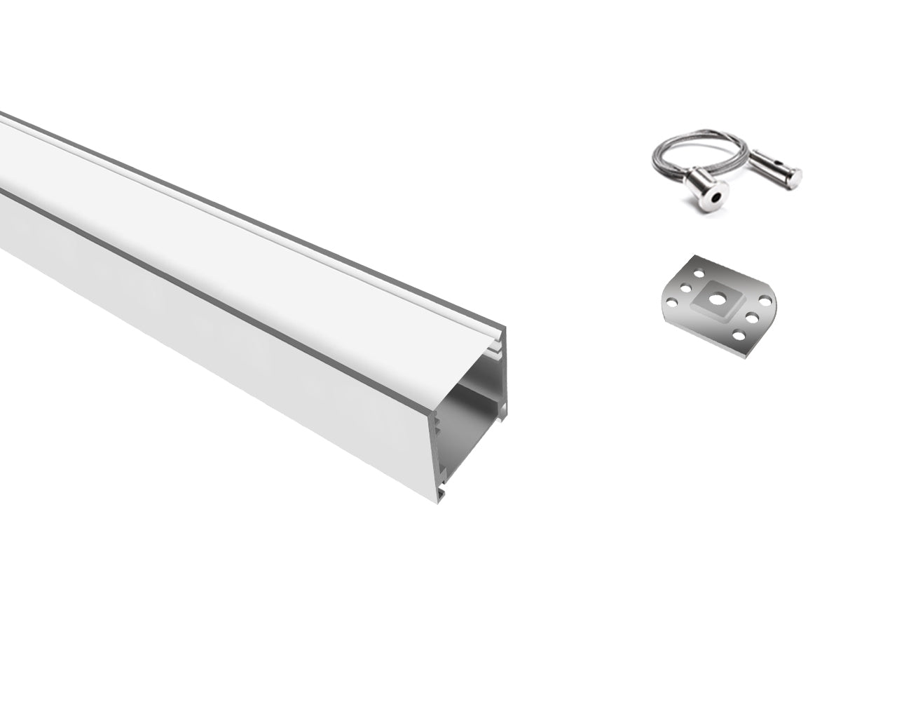 BENDABLE35 - GLY 2425 Aluminum Channel + Milky Silicone Cover - 94"