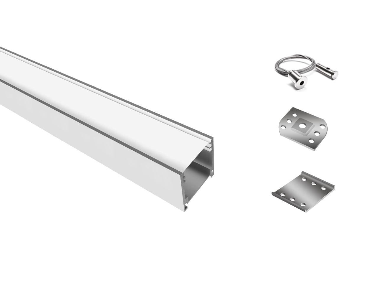 BENDABLE35 - GLY 2425 Aluminum Channel + Milky Silicone Cover - 94"