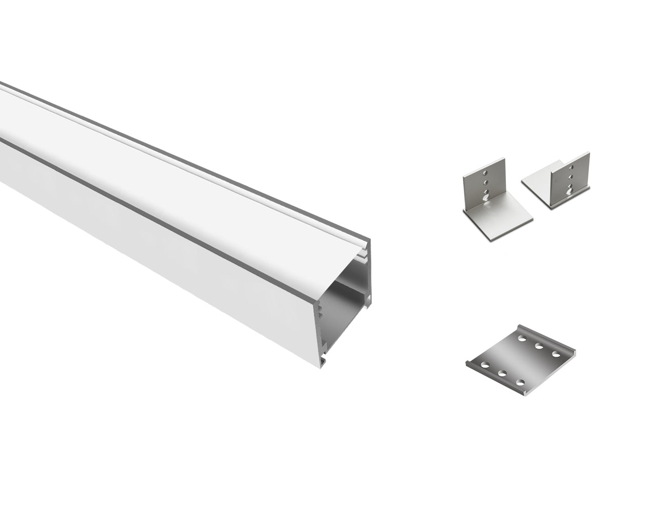 BENDABLE35 - GLY 2425 Aluminum Channel + Milky Silicone Cover - 94"