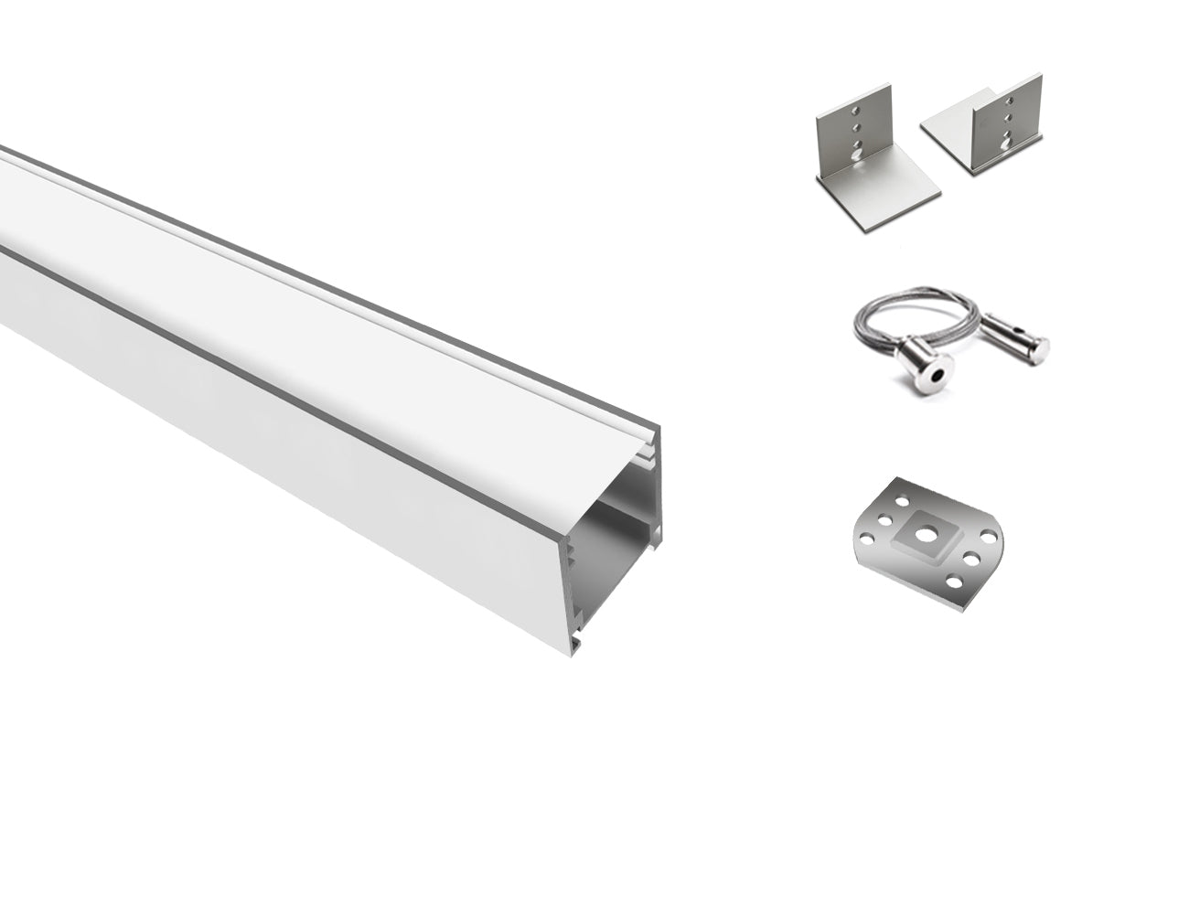 BENDABLE35 - GLY 2425 Aluminum Channel + Milky Silicone Cover - 94"