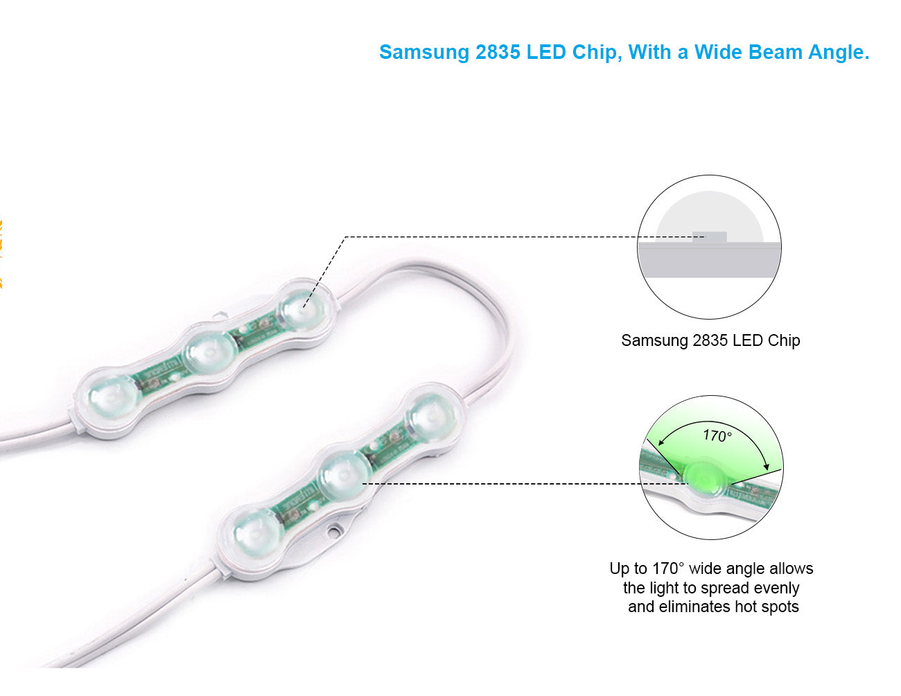 LED Module Light - Single Color - Green (200pcs/bag)