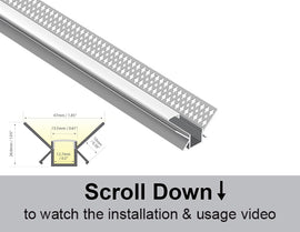 Dimensions of the BY 5026 aluminum channel.