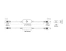 Dimensions of the inline touch dimmer switch