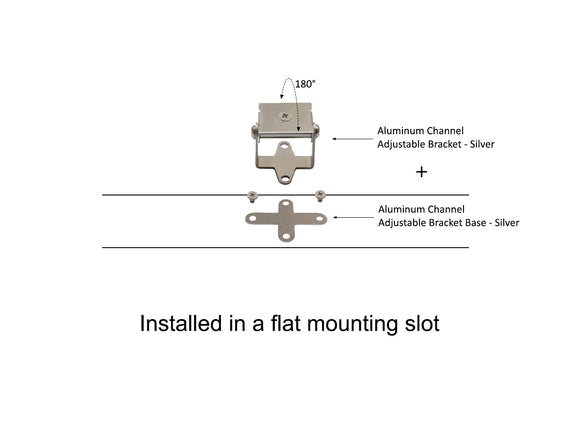 Aluminum Channel Adjustable Bracket - Silver