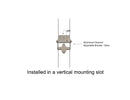 Aluminum Channel Adjustable Bracket - Silver-6