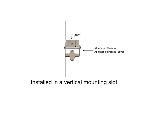 Aluminum Channel Adjustable Bracket - Silver