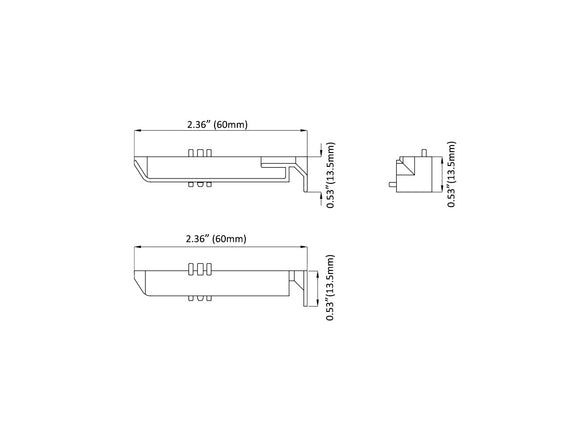 Aluminum Channel SHALLOW SKIRT Accessories - J016B Corner