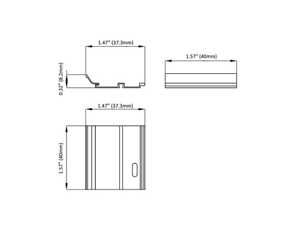 Aluminum Channel SHALLOW SKIRT Accessories - J016B Mountings