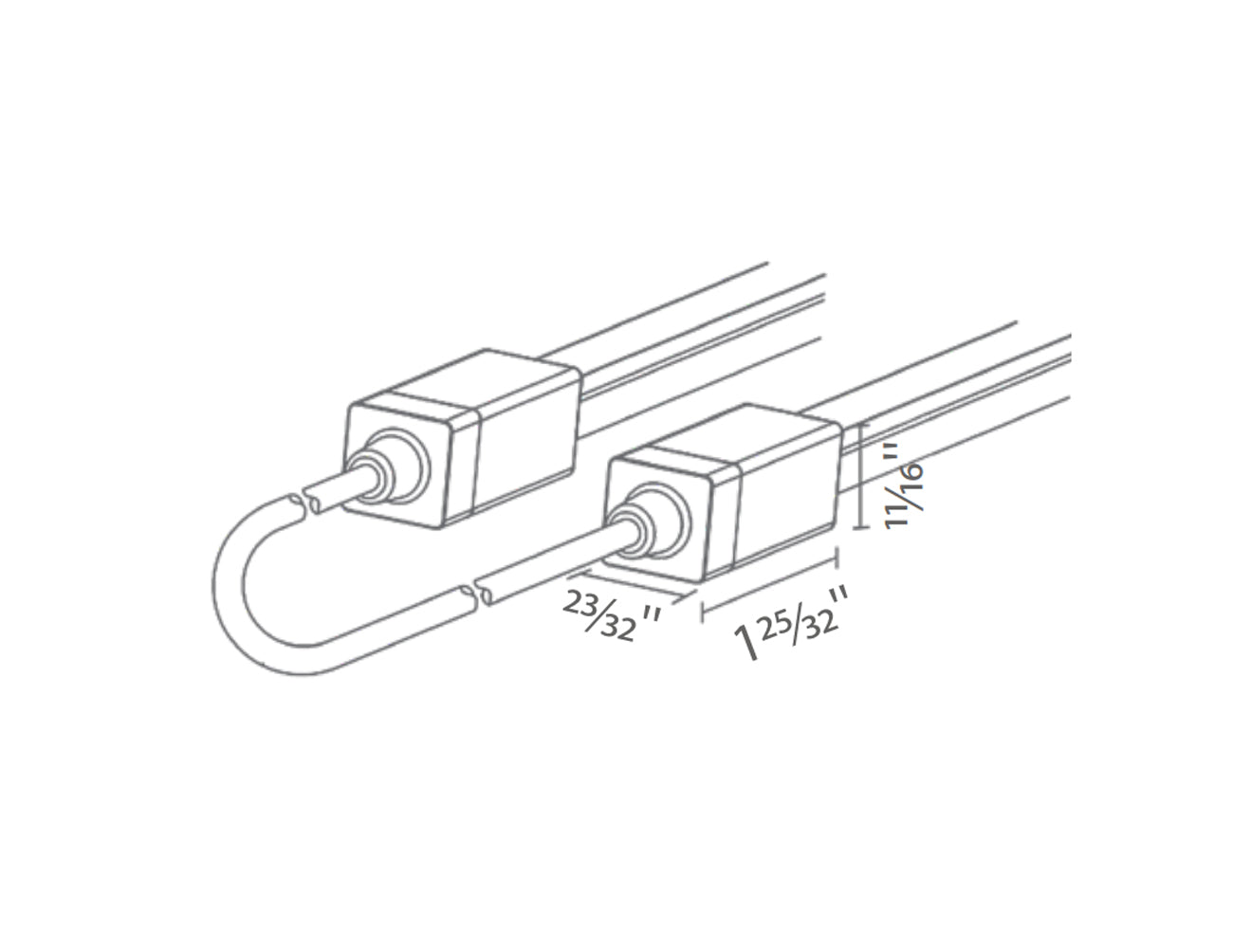 LED 1010N Neon Light - Top Bend Accessories - Jumper Connector