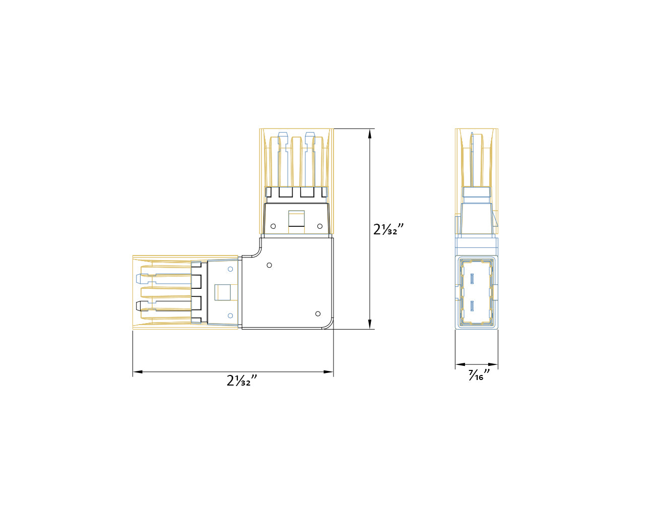 120V LED Strip Light Accessories - Corner Connector