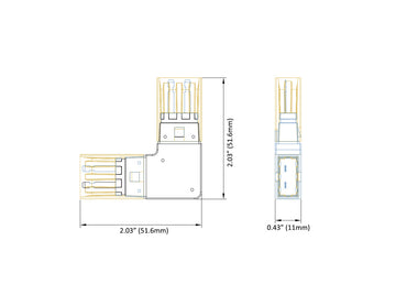 120V LED Strip Light Accessories - Corner Connector - 0
