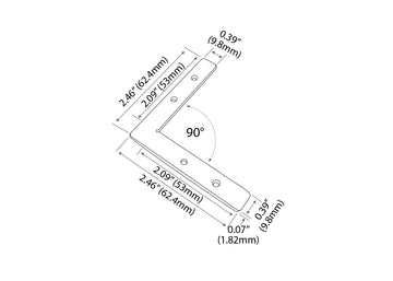 AL L-Shape Corner Connector - Flat - 0