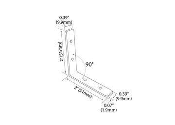 AL L-Shape Corner Connector - Vertical - 0