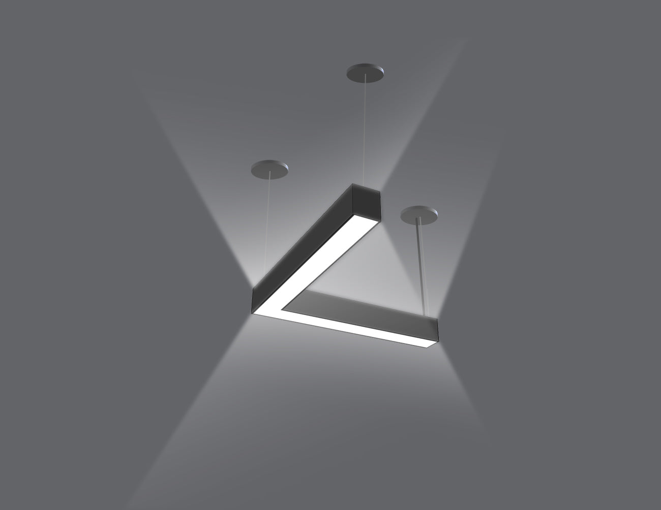 LED Linear Light - L8070 - Milky Flat Lens - L Shape