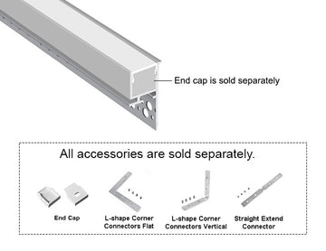 GL LED Cove V GLB L507C Silver Aluminum Channel with Milky Diffuser offers soft vertical uplighting and accent illumination. Constructed from anodized aluminum to support strong heat management and lasting performance, perfect for architectural wall lighting.