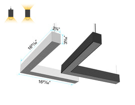 L8070 L shape black and white linear light features No Glare Lens for directional, glare-free illumination in architectural lighting.
